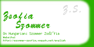 zsofia szommer business card